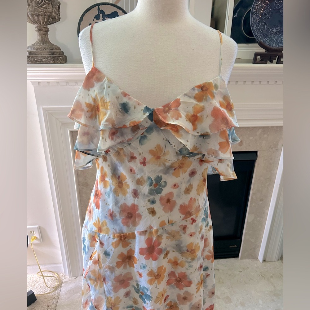 NWT Anthropologie Floral Ruffle Dress - Picture 5 of 12